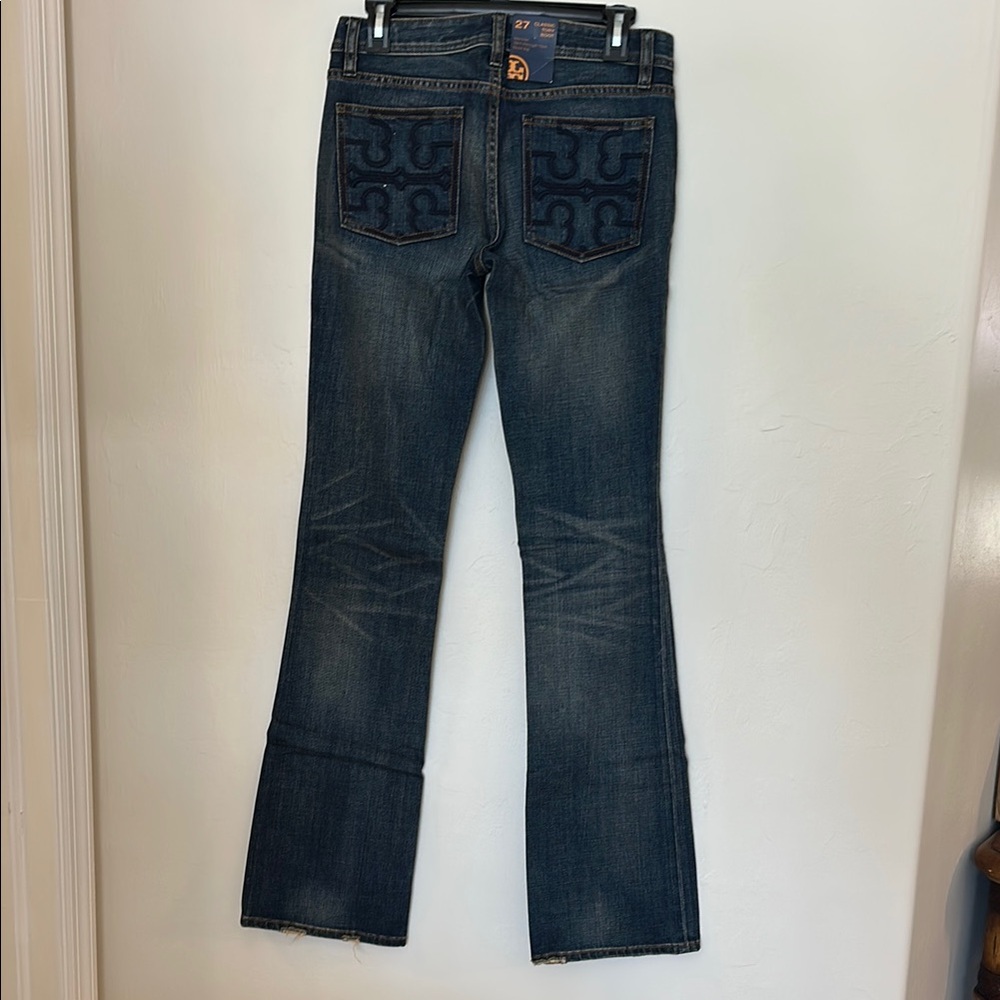 Tory Burch Women's Blue Boot Cut Jeans - Picture 2 of 13